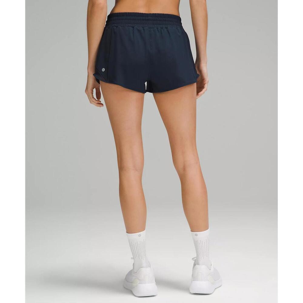 Hotty Hot High-Rise Lined Short 2.5" - True Navy - Picture 3 of 4